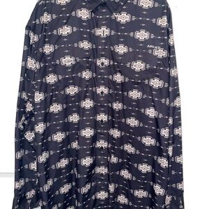 Ariat Black and White Casual Button Down Shirt